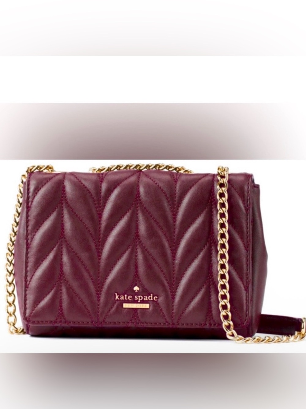 Kate Spade Mini Emelyn Briar Lane Quilted Bag in Deep Plum